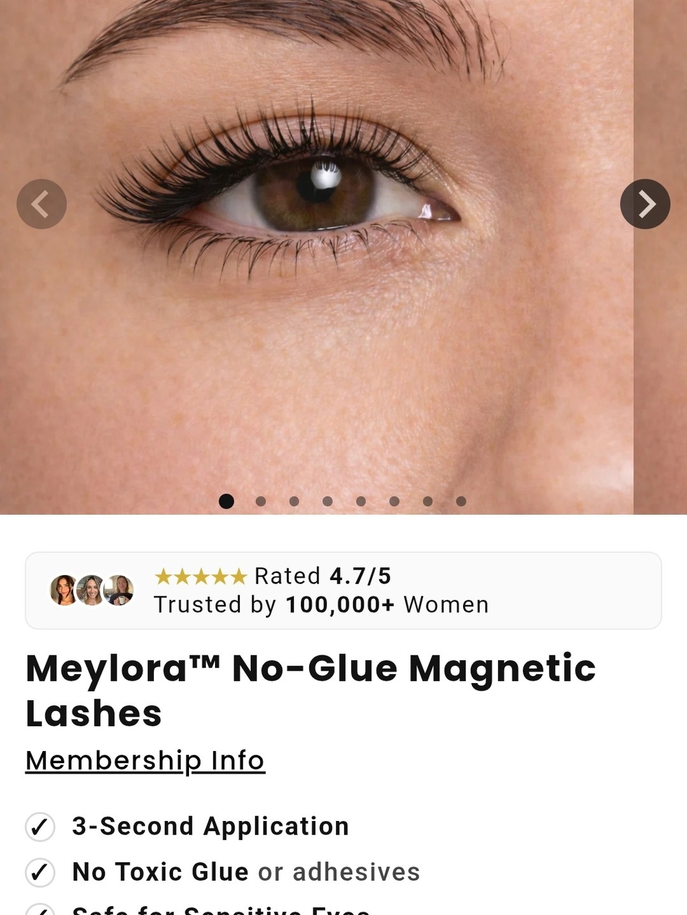 No-Glue Magnetic Lashes — Natural Brown - Picture 2 of 2